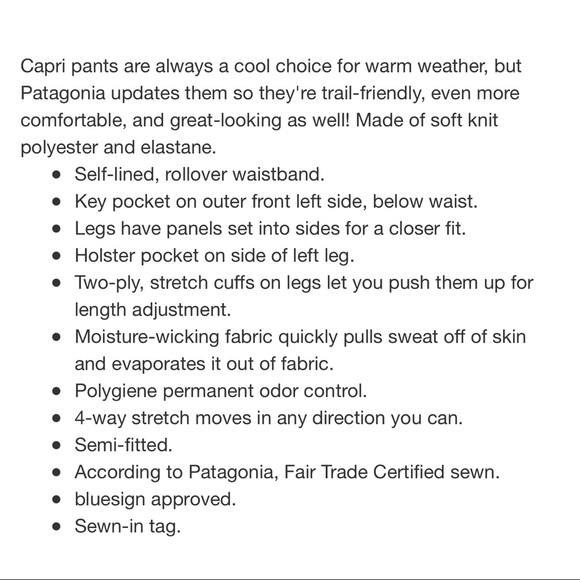 Patagonia | Trail Beta Eco Rollover Waist Capri's - Picture 15 of 15